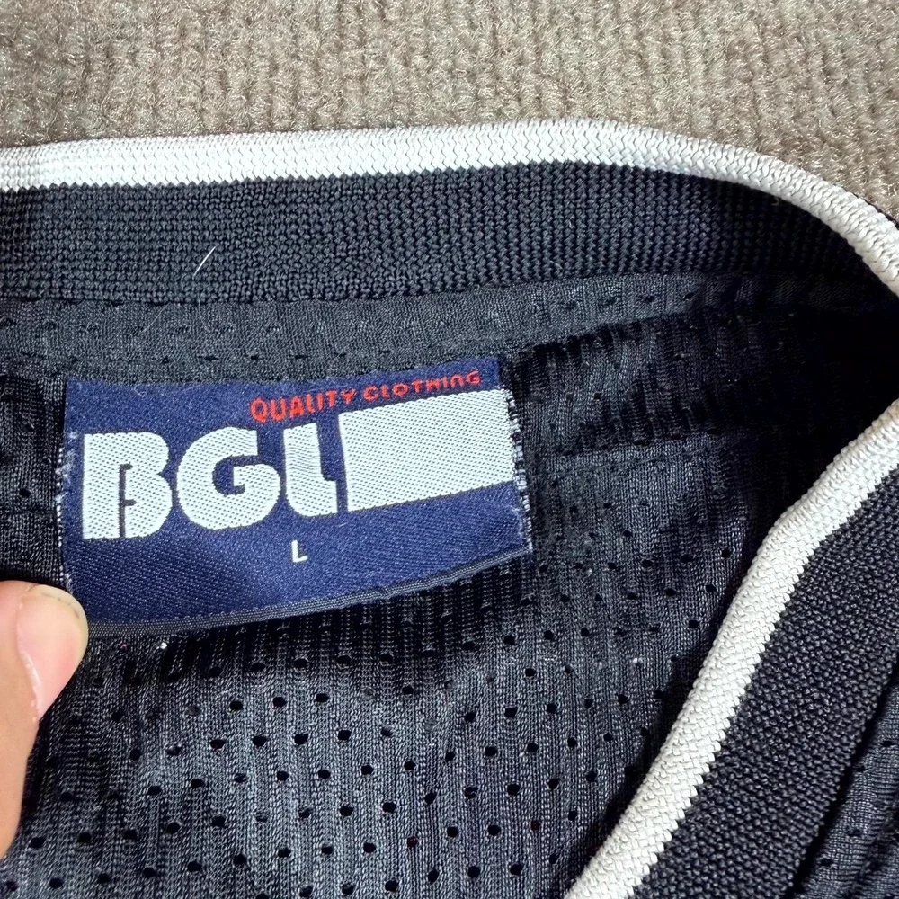 BGL Quality Clothing Jersey Mens Large Black Empire #9 Embroidered Mesh Athletic